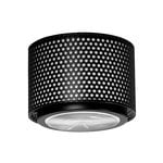 Flush ceiling lights, G13 ceiling/wall lamp, small, black, Black