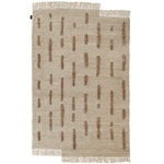 Wollteppiche, Laine Knüpfteppich, cremeweiß - braun, Beige