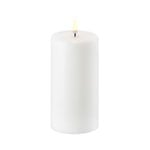 Candles, LED pillar candle, 7,8 x 15 cm, nordic white, White