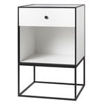 Side & end tables, Frame 49 sideboard with 1 drawer, white, White