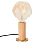 Table lamps, Knuckle table lamp with Voronoi I bulb, oak, Gold