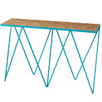 &New Giraffe console table, OSB/turquoise