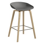 Bar stools & chairs, About A Stool AAS32, 65 cm, lacquered oak - grey, Grey