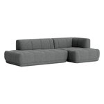 HAY Quilton Sofa, Kombination 21, rechts, Flamiber Charcoal C8