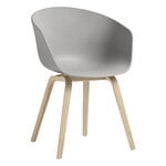 Ruokapöydän tuolit, About a Chair AAC22 Eco, saippuoitu tammi - betoninharmaa, Harmaa