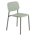 Dining chairs, Soft Edge 40 chair, black - dusty green, Green