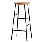 Bar stools & chairs, Cornet bar stool, high, black - oiled oak, Black