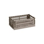 HAY Colour Crate, S, plastica riciclata, grigio caldo