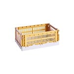Storage containers, Colour Crate Mix, S, recycled plastic, golden yellow, Yellow