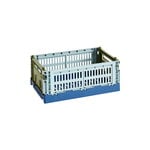 Storage containers, Colour Crate Mix, S, recycled plastic, dusty blue, Blue