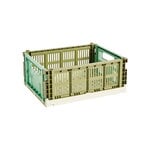 Storage containers, Colour Crate Mix, M, recycled plastic, olive - dark mint, Green
