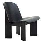 HAY Chisel lounge chair, black Sense leather - black oak