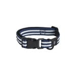 HAY HAY Dogs collar, flat, S-M, stripe, blue - white