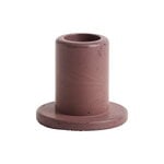 HAY Tube candleholder, S, concrete, bordeaux