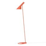 Louis Poulsen Lampadaire AJ, orange électrique