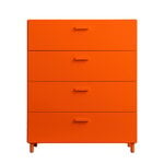 Mobili contenitori, Cassettiera Relief con gambe, larga, arancione, Arancione