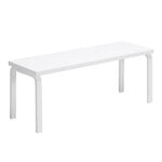 Benches, Aalto bench 153A, solid seat, white, White