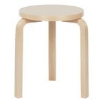Stools, Aalto stool 60, mushroom linoleum - birch, Beige