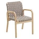 Artek Aalto Armchair 45, birch - natural/black webbing - rattan weave