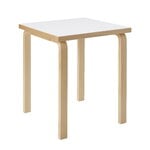 Artek Aalto table 80C, 60 x 60 cm, birch - white laminate