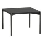 Sidobord, Kiki lågt bord, 60 x 60 cm, svart - svart linoleum, Svart