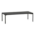 Kiki low table, 140 x 60 cm, black - black linoleum