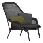 Vitra Slow Chair, musta - suklaanruskea