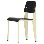 Dining chairs, Standard SP chair, Prouvé Blanc Colombe - deep black, Black