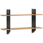 Vitra Rayonnage Mural shelf, deep black - oak