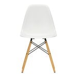 Chaises de salle à manger, Chaise Eames DSW, blanc/érable, Blanc