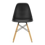 Dining chairs, Eames DSW chair, deep black - maple, Black