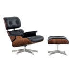 Vitra Eames Lounge Chair&Ottoman, new size, polished - walnut - black