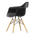 Dining chairs, Eames DAW chair, deep black - maple, Black