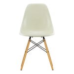 Dining chairs, Eames DSW Fiberglass Chair, parchment - maple, White