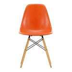 Vitra Eames DSW Fiberglass Chair, rouge orange - érable