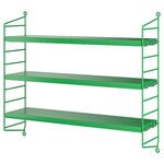 Wall shelves, String Pocket shelf, green, Green