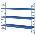 Wall shelves, String Pocket shelf, metal, blue, Blue