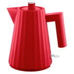 Plissé electric kettle, 1 L, red