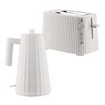 Grille-pains, Ensemble grille-pain + bouilloire électrique Plissé, 1,7 L, bl., Blanc