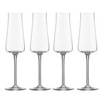 Wine glasses, Eugenia champagne flute, 4 pcs, Transparent