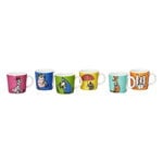 Decorative objects, Moomin mini mugs, 6 pcs, 3. classics, Multicolour