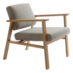 Nikari Archetyp Lounge chair, oak - grey Steelcut Trio 616