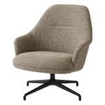 &Tradition Rely HW139 lounge chair, swivel, high-back, black - Clay 0009