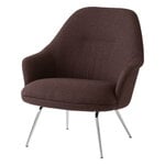 &Tradition Rely HW140 lounge chair, tube base, high, polished aluminium - Saxion 0397