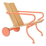 Outdoor lounge chairs, Oona deck chair, orange, Natural