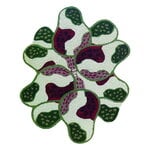Tappeti in lana, Tappeto Pear, 160 x 200 cm, verde, Bianco