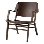 Armchairs & lounge chairs, AX HM11 lounge chair with armrest, dark stained oak, Brown