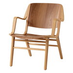 Armchairs & lounge chairs, AX HM11 lounge chair with armrest, oak - walnut, Natural