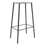 Bar stools & chairs, Adam stool, 76 cm, anthracite leather - matt black, Black
