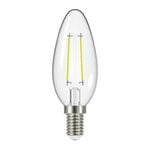 Light bulbs, LED Oiva candle bulb, 2,2W E14 3000K 250lm, clear, Transparent